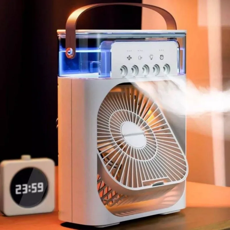 Usb Beş Delikli Su Sprey Fanı Bg-f4 3- Vites Tip-c Ile Güçlendirilmiş Düşük Gürültülü Enerji Verimli 10w Ev Ofis Masaüstü Öğrenci Soğutucusu 